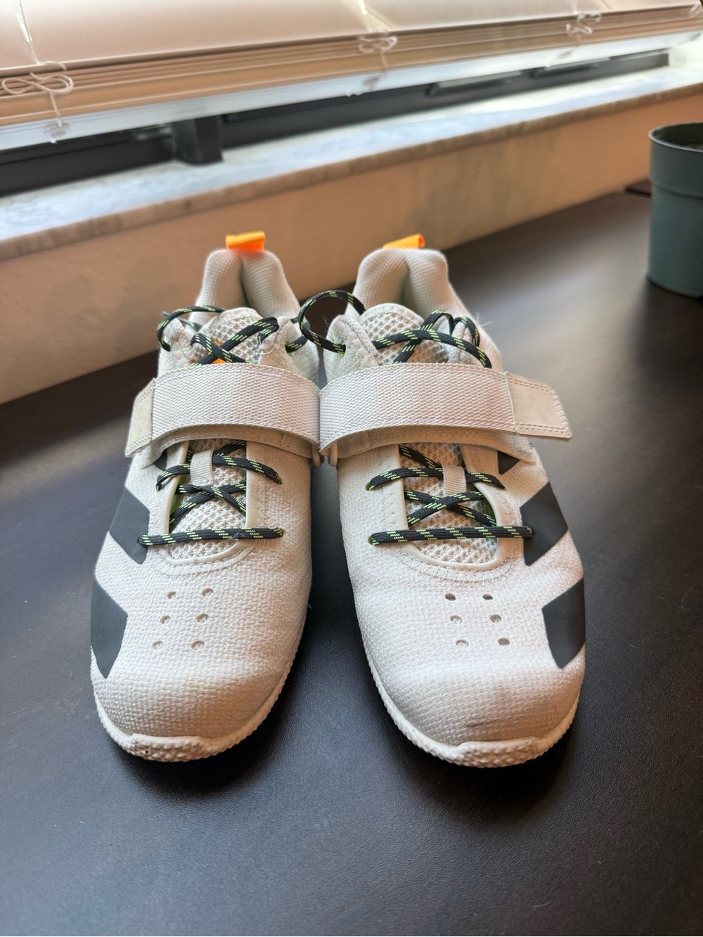 ADIDAS Adipower Weightlifting II Crystal White Grey Six Shoes Womens 8